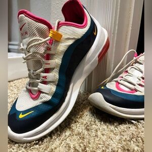 Nike Sneakers with Pink, Blue, and Yellow Accents